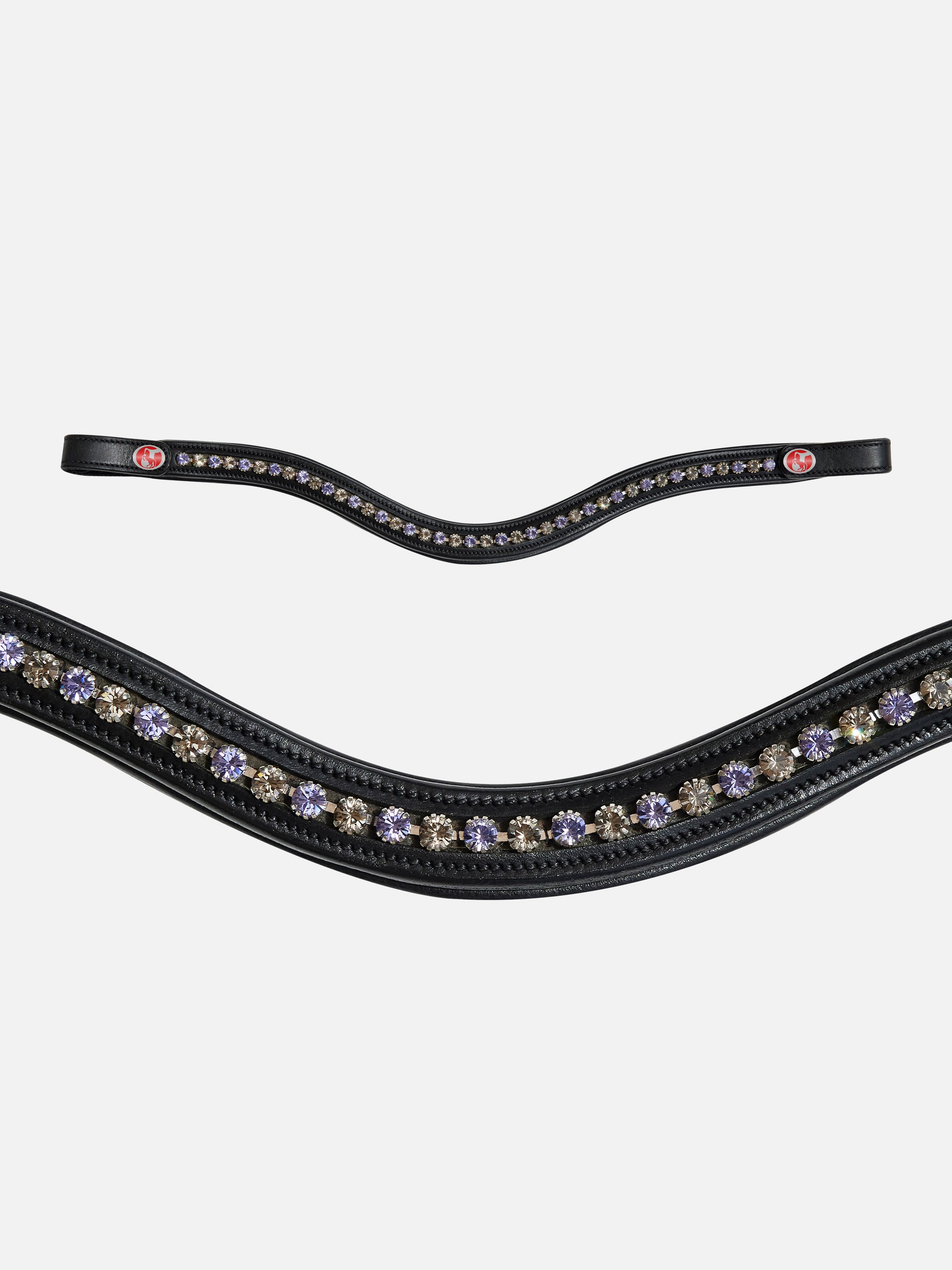 Stirnband Kieffer FlexiLoop® Crystal Purple mit 6 mm großen, grauen und violettfarbenen Kristallen