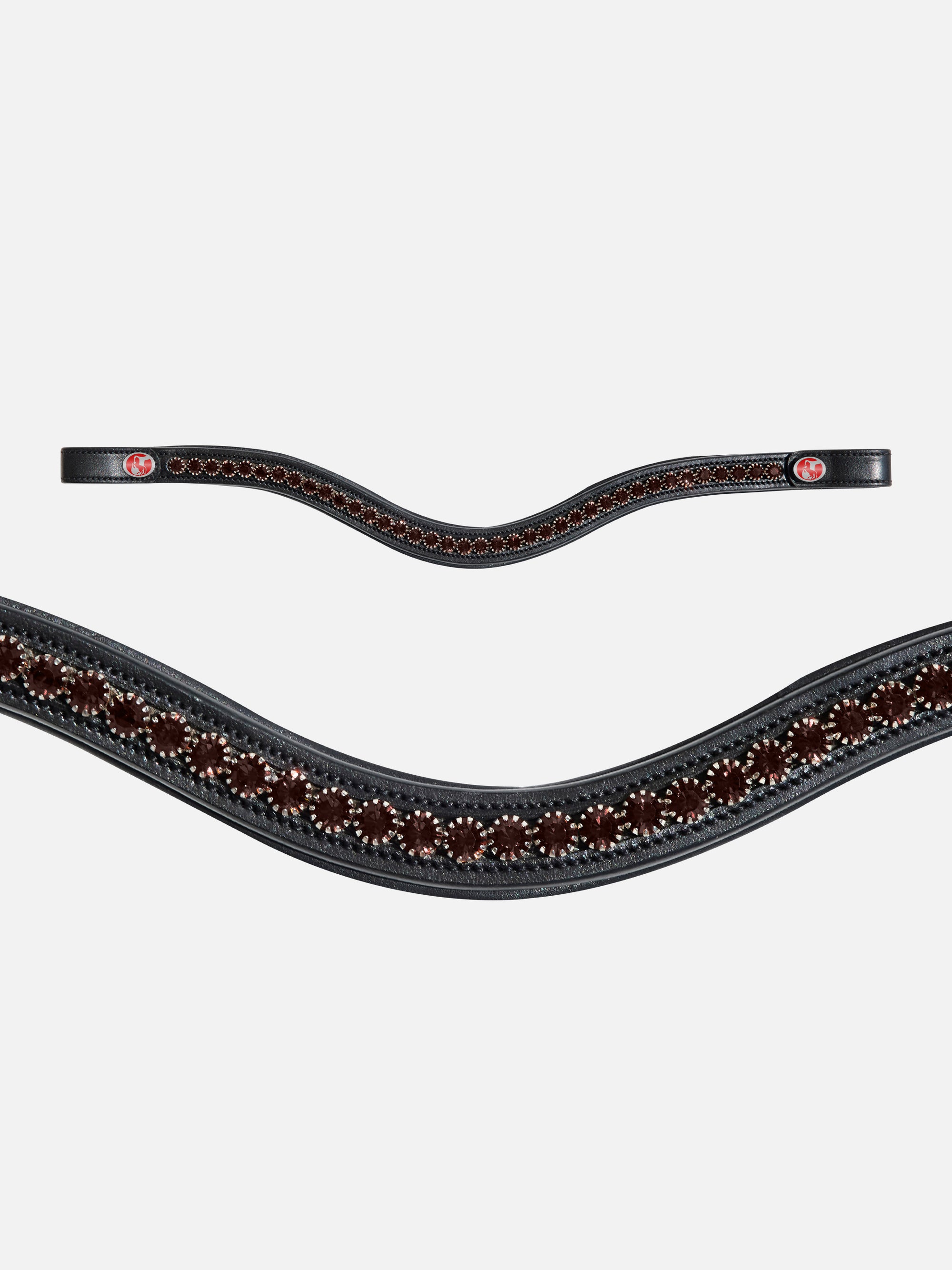 Stirnband Kieffer FlexiLoop® Large Crystal Brown mit 8 mm großen, braunen Kristallen