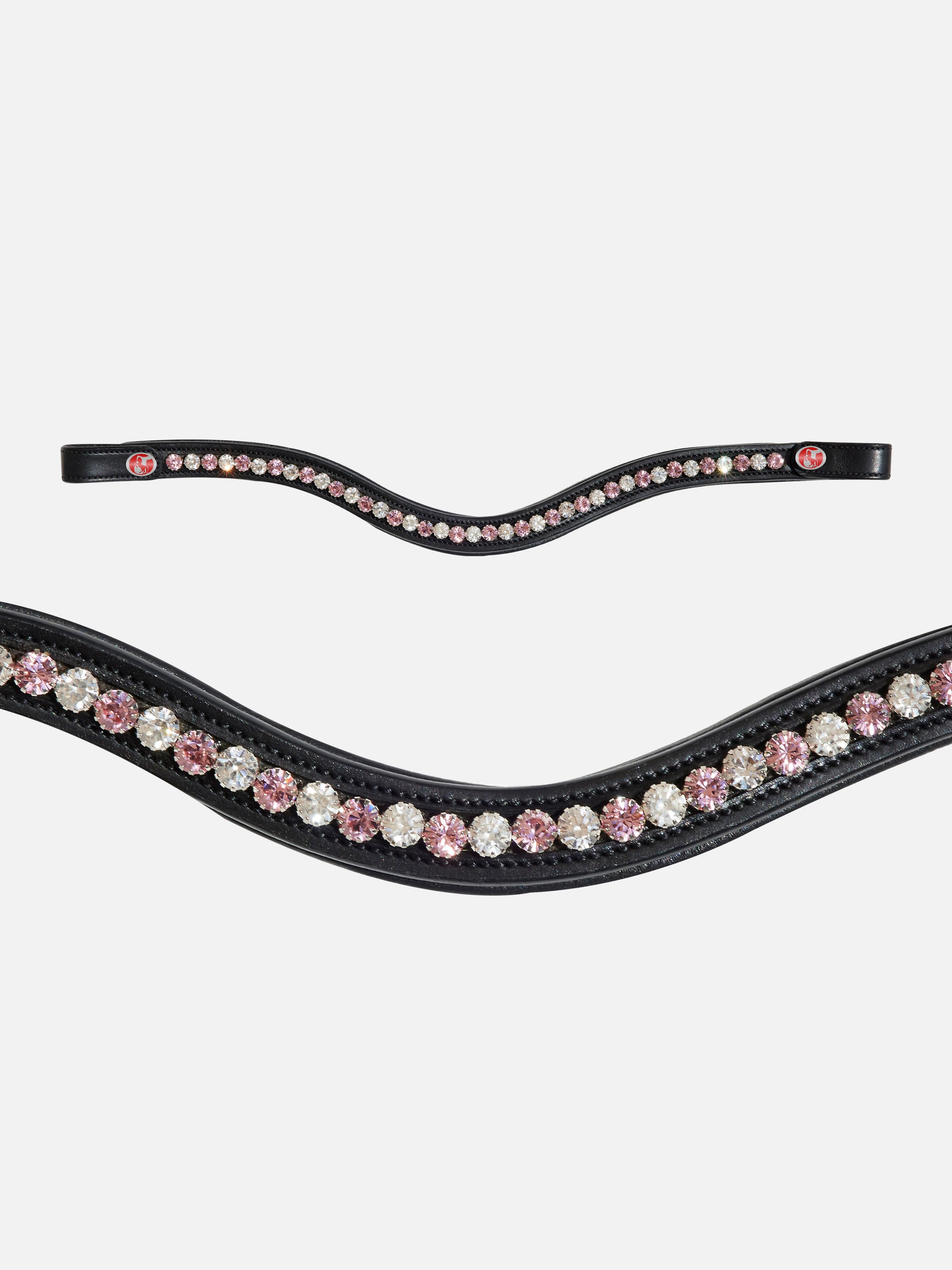 Stirnband Kieffer FlexiLoop® Large Crystal Rose mit 8 mm großen, weißen und rosafarbenen Kristallen