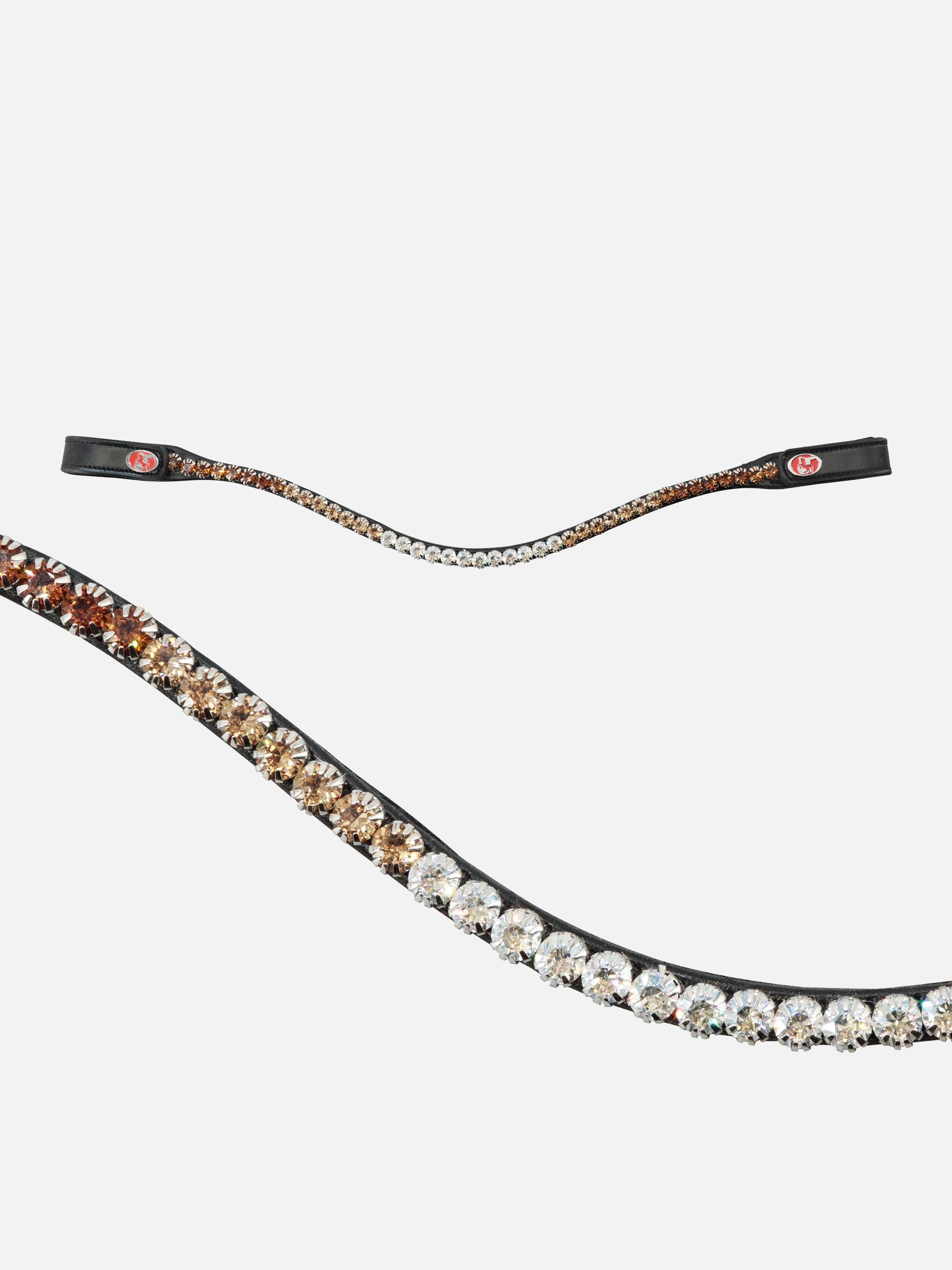 Stirnband Kieffer FlexiLoop® Luxe Ombre Topaz mit 8 mm großen Premium-Kristallen von Swarovski® in Weiß- und Brauntönen