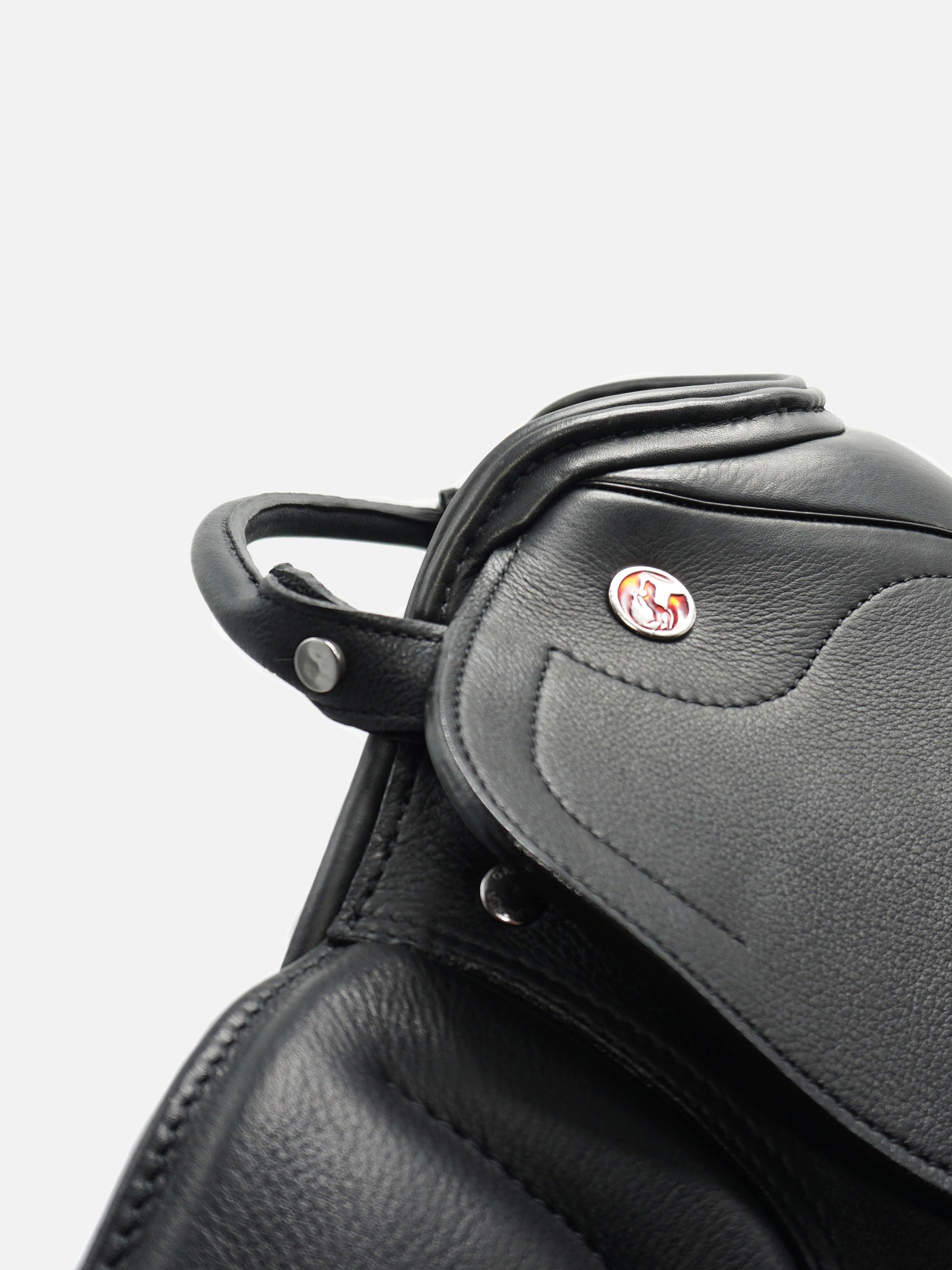 Sattelanfassriemen, rundgenäht in Schwarz