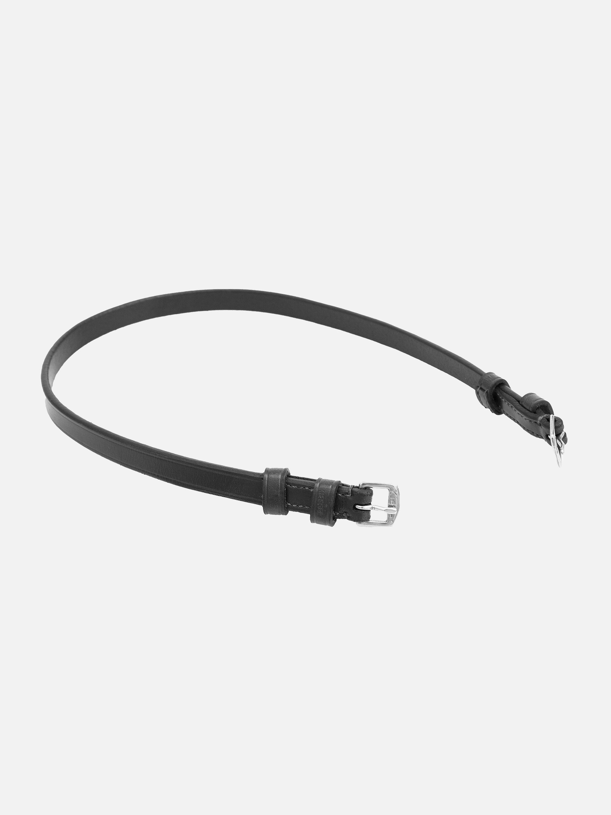 Kehlriemen Belinda/Ergonomic Line in Schwarz mit Chrombeschlägen