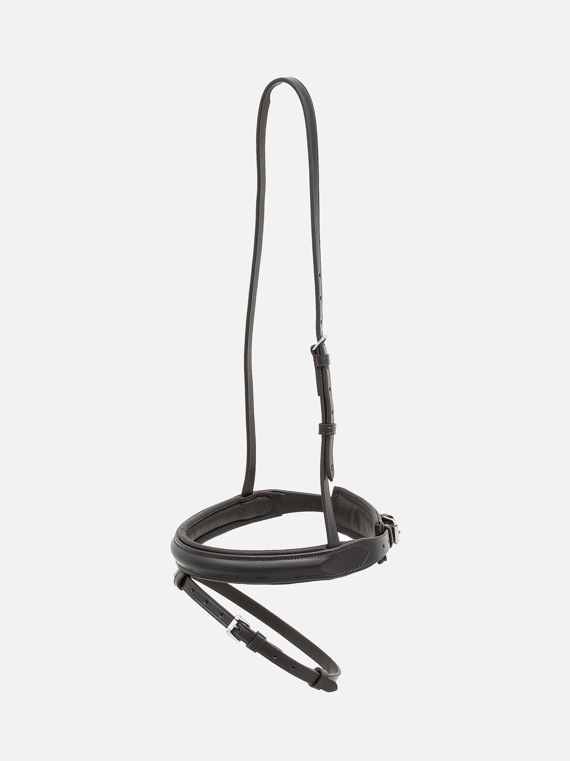 Englisch kombiniertes Reithalfter Comfort Lyon in Schwarz mit Chrombeschlägen