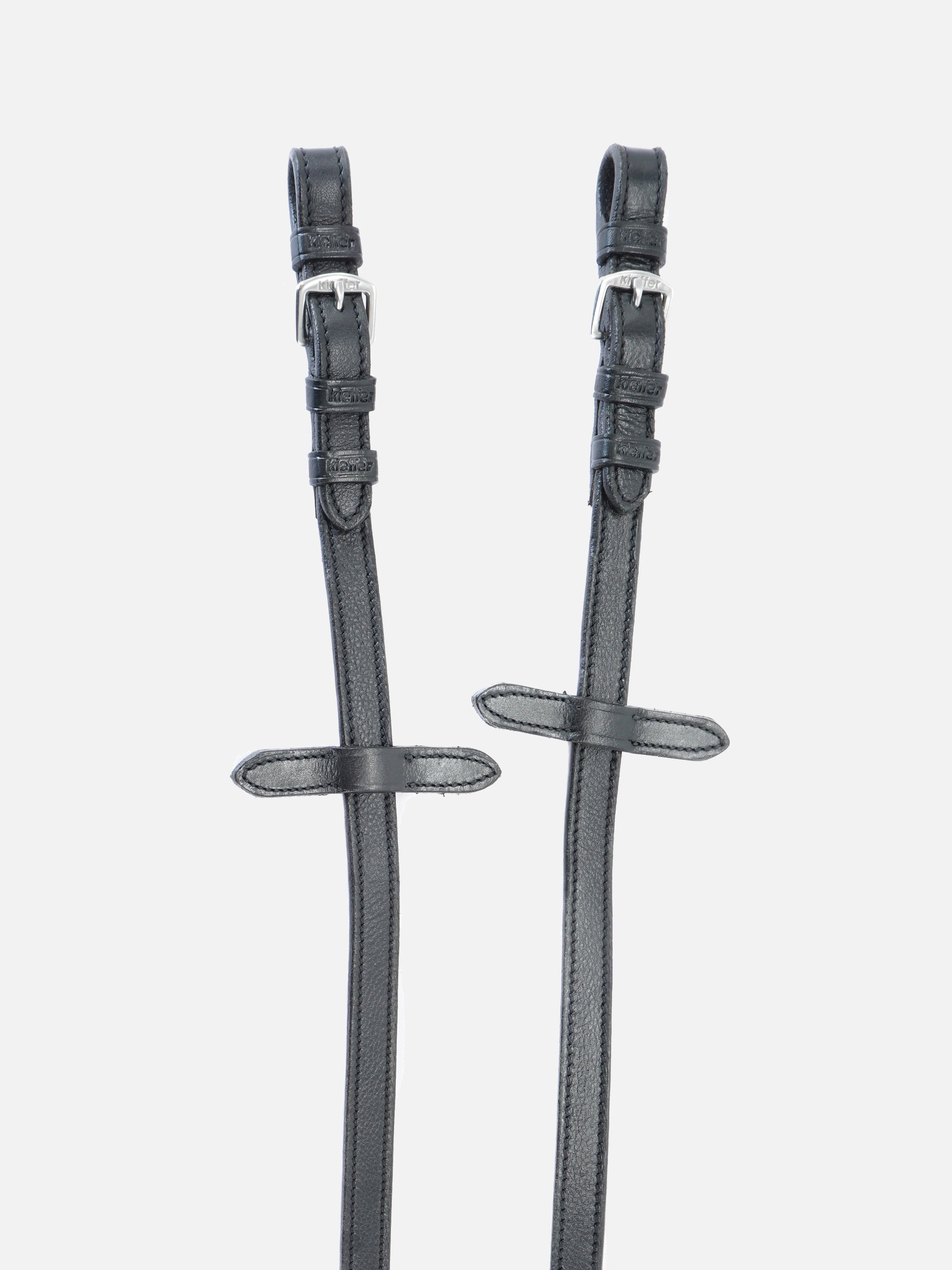 Detailfoto der Zügel Kieffer Ultrasoft® Economy in Schwarz mit Chrombeschlägen