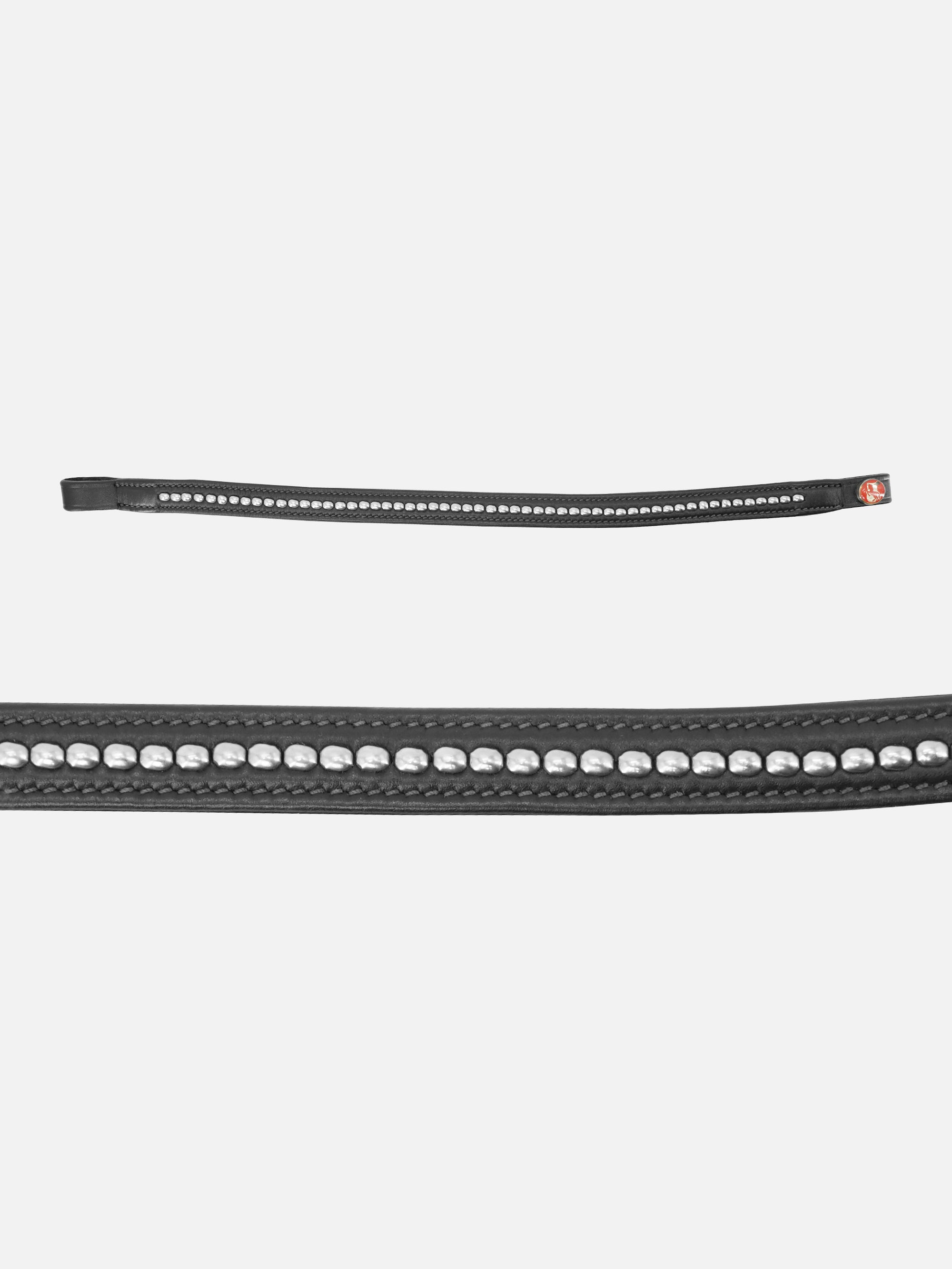 Stirnband Kieffer Ultrasoft® Tara in Schwarz mit silberfarbenen Metallperlen